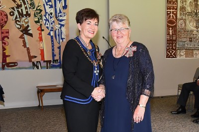 An image of Dame Patsy and Miss Ann Muir, of Whangarei, QSM for services to bowls and the community