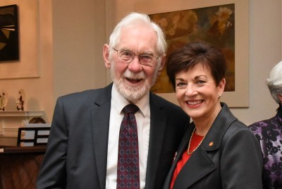 An image of Dame Patsy with Hon Russell Marshall