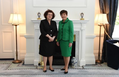 Image of Dame Patsy and the High Commissioner of Cyprus, HE Mrs Martha Mavrommati
