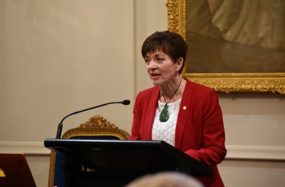 Image of Dame Patsy speaking at the WakaNZ presentation