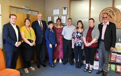 Dame Patsy with the Hubbards office staff
