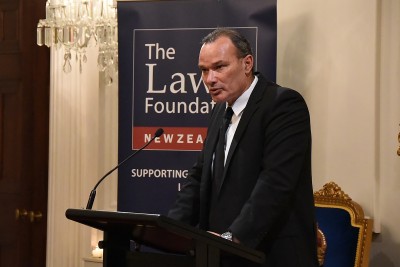 Image of Law Foundation trustee David Clark, who was MC for the evening