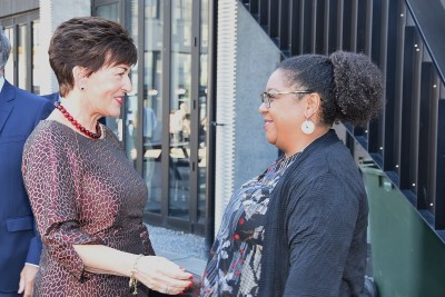 an image of Dame Patsy and the New Zealand Festival's Artistic Director, Shelagh Magadza.