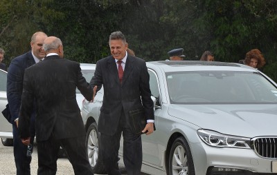 Image of The Ambassador of Ecuador,  His Excellency Mr Juan Rodrigo Salazar Sancisi arriving at Government House