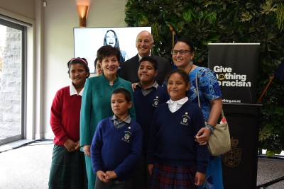 an image of Dame Patsy and Holy Family School visitors