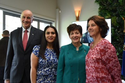 an image of Their Excellencies with Rez Gardi and Dame Susan Devoy