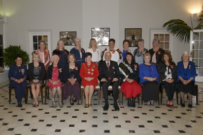 Image of recipients at the investiture with Dame Patsy and Sir David