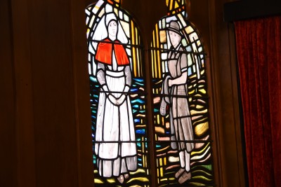 an image of Stained glass window in the Nurses Memorial Chapel