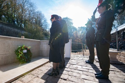 an image of Wreath-laying at Le Quesnoy