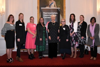 an image of Dame Silvia Cartwright and WIN branch chairs