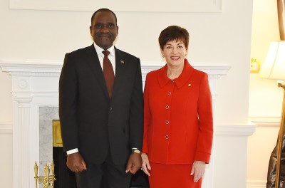 Image of HE Mr Grenenger Kidney Msulira Banda, High Commissioner of the Republic of Malawi and Dame Patsy Reddy