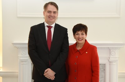 Image of HE Mr Jurij Rifelj, Ambassador of the Republic of Slovenia and Dame Patsy Reddy