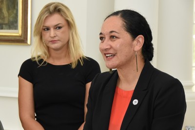 Image of Acting CE of the Ministry for Women, Helen Potiki speaking