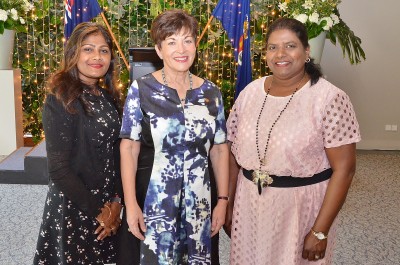 Image of Dame Patsy with Sonia Naicker and Vimla Siwa from Crest