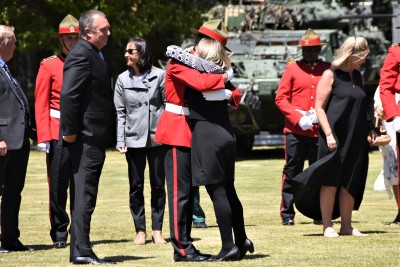 an image of Proud whanau congratulating cadets