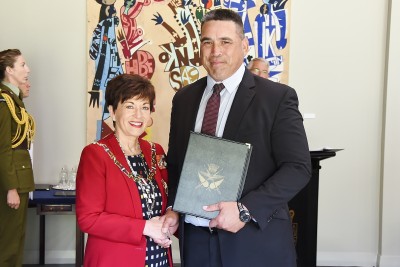 Image of Dave Yandall with Dame Patsy