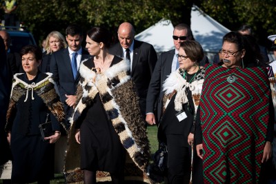 Dame Patsy and the Prime Minister, the Rt Hon Jacinda Ardern arriving