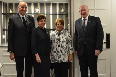 Dame Patsy and Sir David with the Australian Governor-General, Sir Peter Cosgrove and Lady Cosgrove