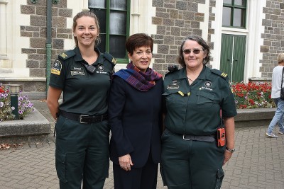 Image of Dame Patsy with St John New Zealand staff
