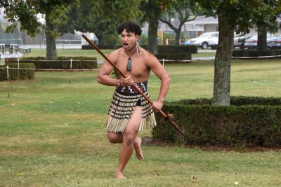 Warrior performing the challenge