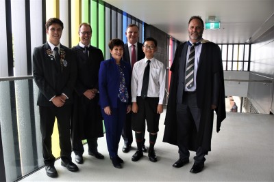 Dame Patsy with representatives of Dilworth staff, trustees and students