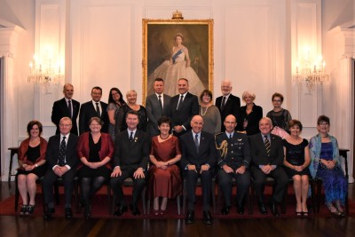 Their Excellencies with the guests in honour of Vice Admiral Sir Tim Laurence