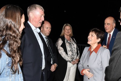 Image of Dame Patsy arriving at the new Mount Maunganui Surf Lifeguard headquarters