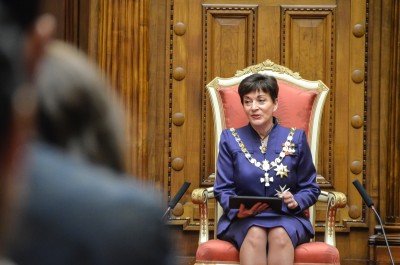 Image of Dame Patsy speaking and opens the Youth Parliament 2019