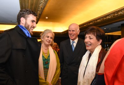 Dame Patsy with Peter Hillary, his wife Yvonne, and son George