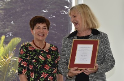 Dame Patsy with the Principal of Auckland Girls Grammar, Ngaire Ashmore