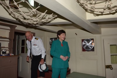 Image of In the main cabin of the Endeavour - where the officers lived