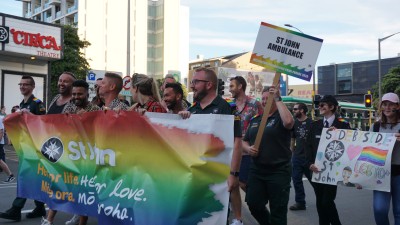 Members of St John in the Wellington International Pride Parade