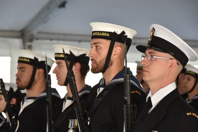 Image of the HMNZS Aotearoa's guard of honour