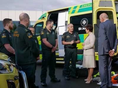 Dame Patsy Reddy Sir David Gascoigne St John paramedics