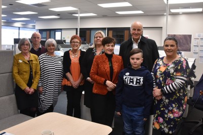 Image of Dame Patsy meeting some of the Pike River families