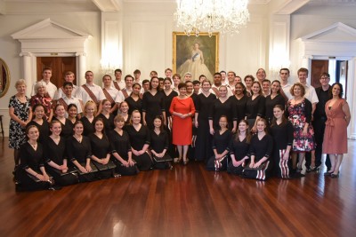 Image of Dame Patsy and the choir