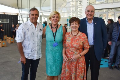 Image of Dame Patsy and Sir David with Dona and Gavin White, owners of North Port Events