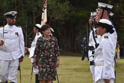 Dame Patsy inspecting the Guard of Honour
