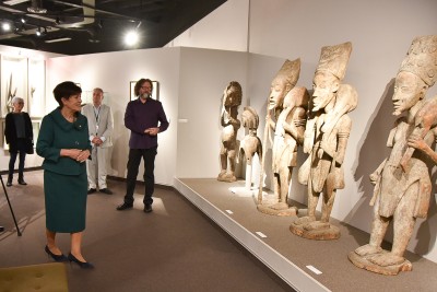 Dame Patsy with works from the John Money collection 