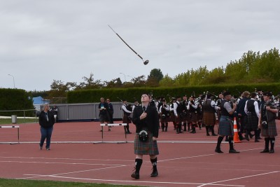 Image of someone practicing their mace flourish
