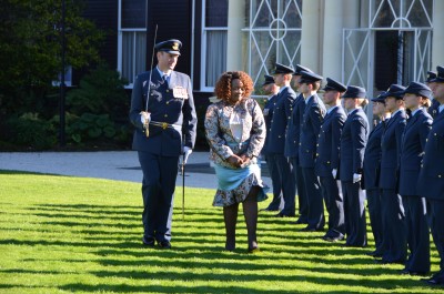 HE Ms Dorcas Makgato inspecting the Guard of Honour