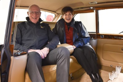 Image of Dame Patsy and General Hurley in the Rolls-Royce