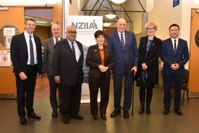 Dame Patsy and Sir David with the NZIIA official party
