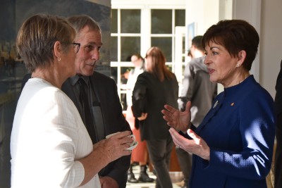 Dame Patsy Reddy with Rex and Barbara McElligott