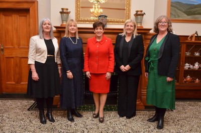 Dame Patsy with Pauline Prince, Jackie Lloyd, Julia Hoare and Kirsten Patterson