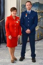 Dame Patsy with recipient Provisional Sergeant Brett Anthony Neal