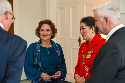 HE Ms Biljana Stefanovska-Sekovska, Ambassador of The Republic of North Macedonia, with Dame Cindy Kiro