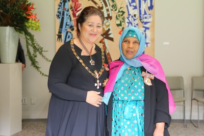 Dame Cindy and Mrs Fadumo Ahmed, of Auckland, QSO for services to ethnic communities, women and social entrepreneurship