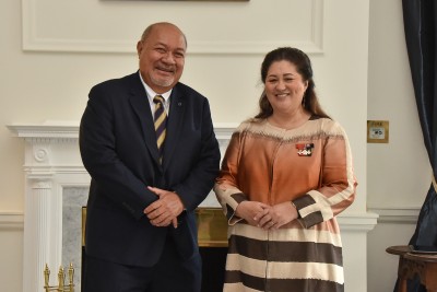 Dame Cindy and HE Mr Feue Tipu, High Commissioner for Tuvalu