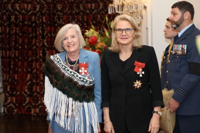 Dame Helen Winkelmann and Dame Judy McGregor, of Auckland, DNZM for services to human rights and health